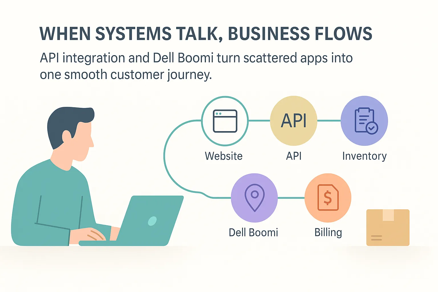 API and Dell Boomi connect website, inventory, and billing into one seamless business workflow