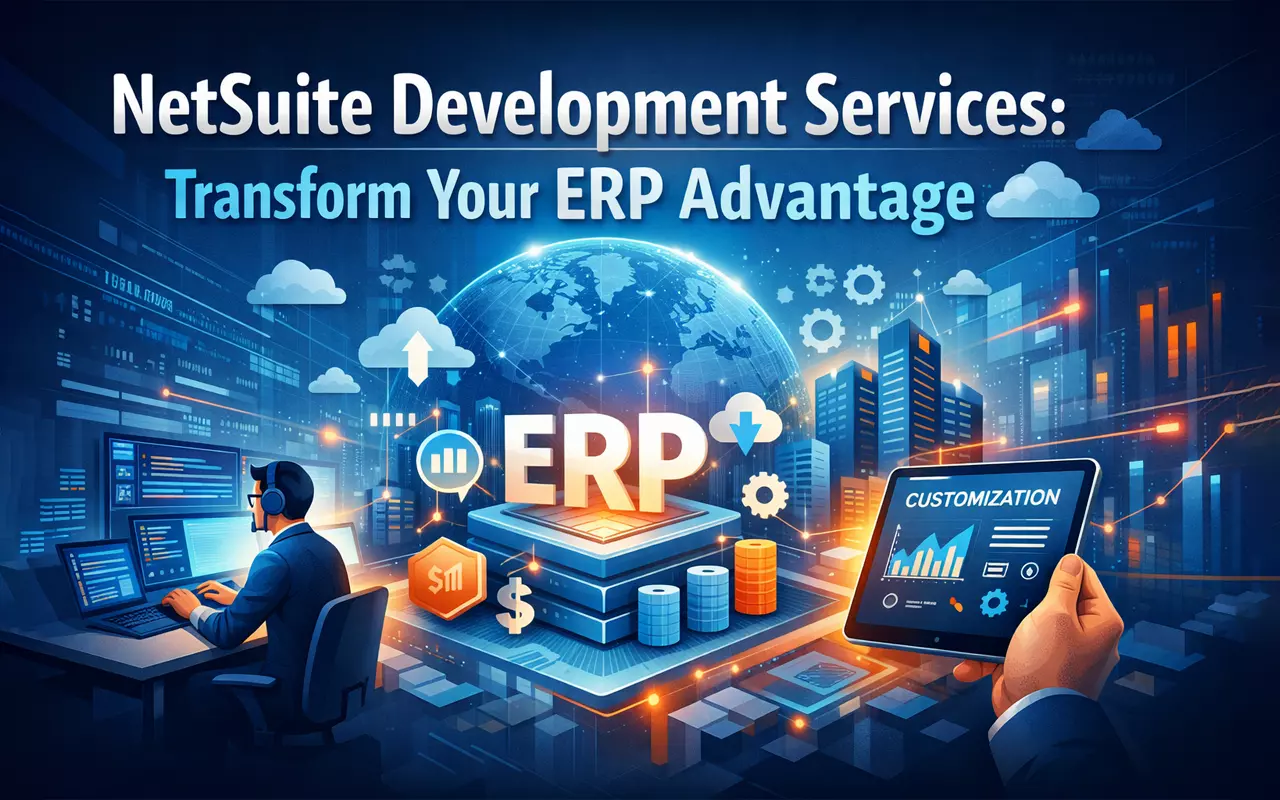 NetSuite ERP solution with cloud integration and customization dashboard visual
