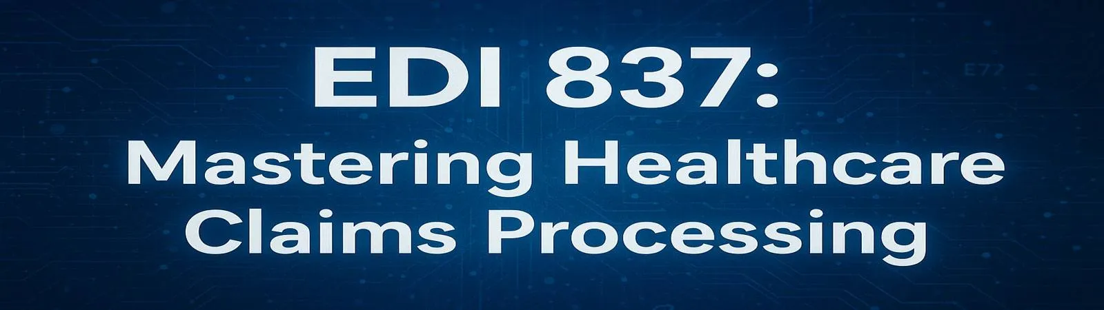 EDI Healthcare Claims Processing