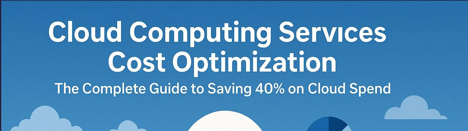 Cloud Cost Optimization Guide with blue design and cloud-finance icons.