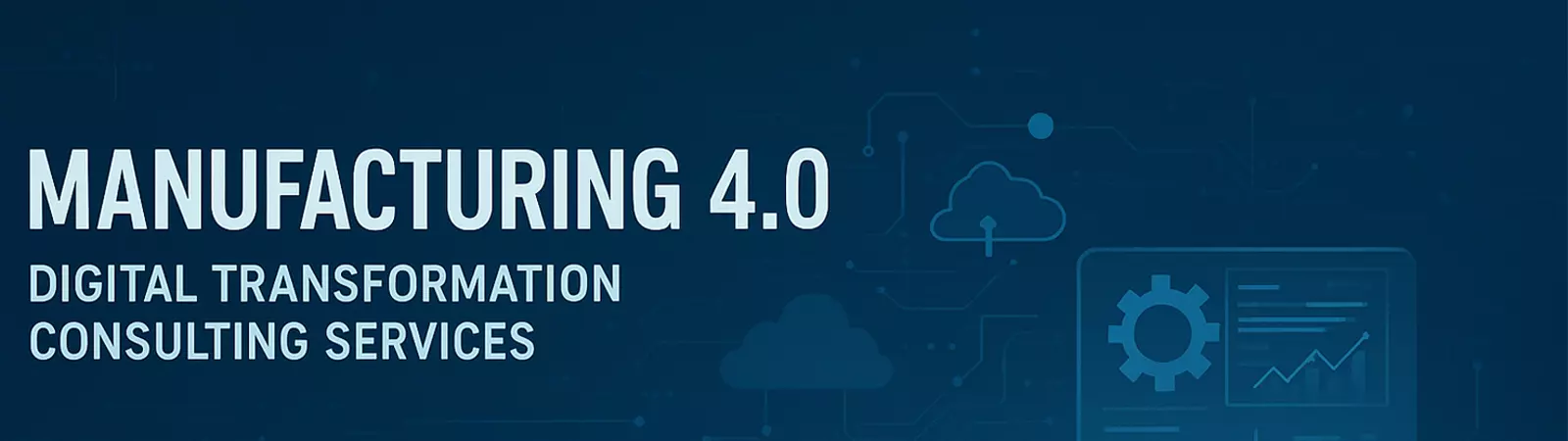 Digital illustration of a consultant guiding smart factory automation under Manufacturing 4.0 transformation.