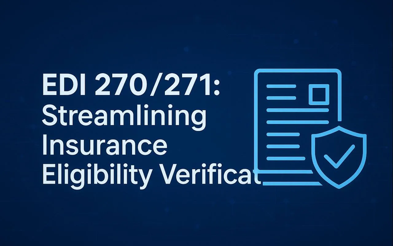 Diagram of EDI eligibility verification transactions, streamlining healthcare processes.