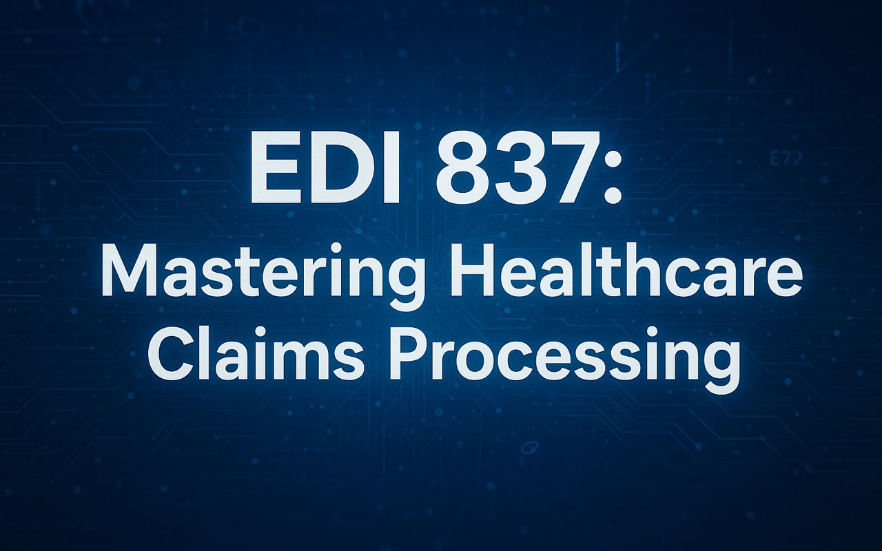 EDI 837 healthcare claims processing training – mastering electronic data interchange for efficient medical billing.
