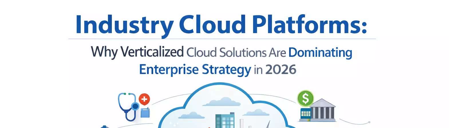 Vertical cloud adoption risks illustration showing security challenges, vendor lock-in, complex integration, and uncertain ROI