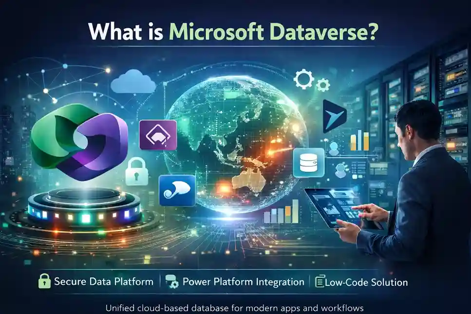 Microsoft Dataverse secure data platform integrating Power Platform for unified enterprise data management.