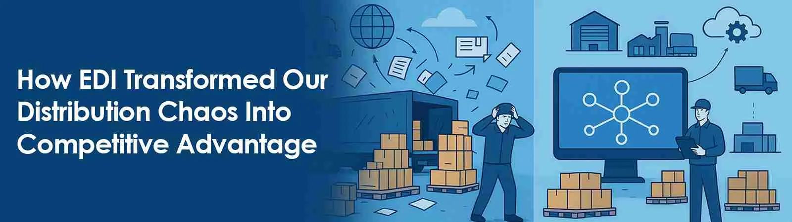 EDI transforming distribution chaos into streamlined logistics and competitive advantage.