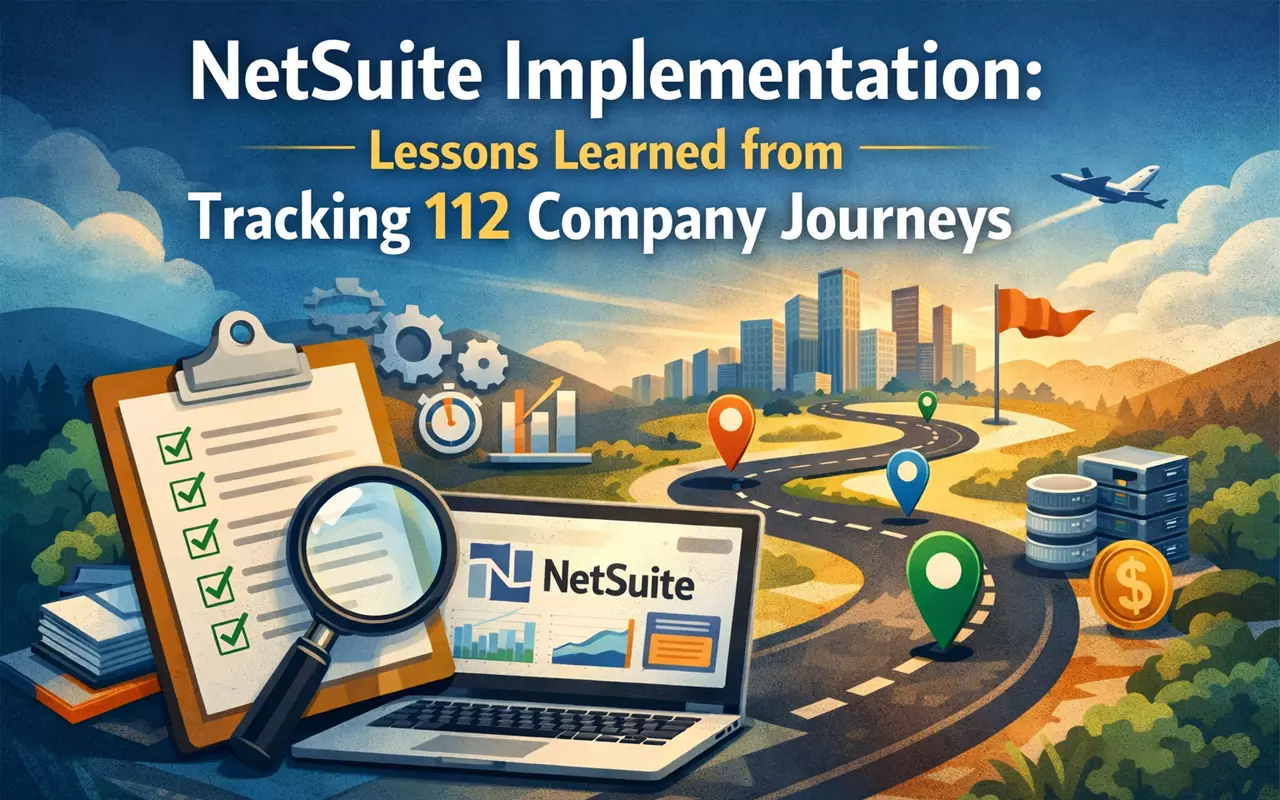 NetSuite implementation lessons from tracking 112 company journeys illustration